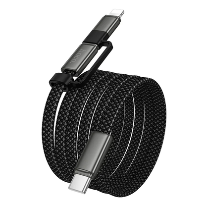 USB-C - Lightning / USB-C adat- és töltőkábel HOCO X125, 60W, 1m, fekete