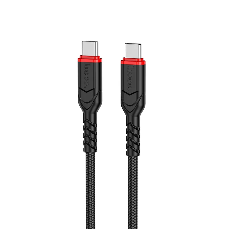 USB-C adat- és töltőkábel - USB-C HOCO X59 Victory, 60W, 3m, Fekete