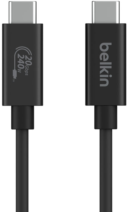 USB-C adat- és töltőkábel - USB-C Belkin Connect, 240W, 2m, fekete INZ004bt2MBK