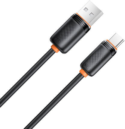 USB-A - USB-C adat- és töltőkábel XO Design NB302, 18W, 1m, fekete