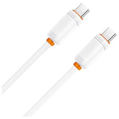 USB-C - USB-C XO Design NB-Q302B adat- és töltőkábel, 60W, 1m, fehér