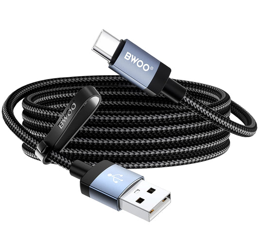 USB-A - USB-C adat- és töltőkábel BWOO BO-X401C, 18W, 1m, fekete