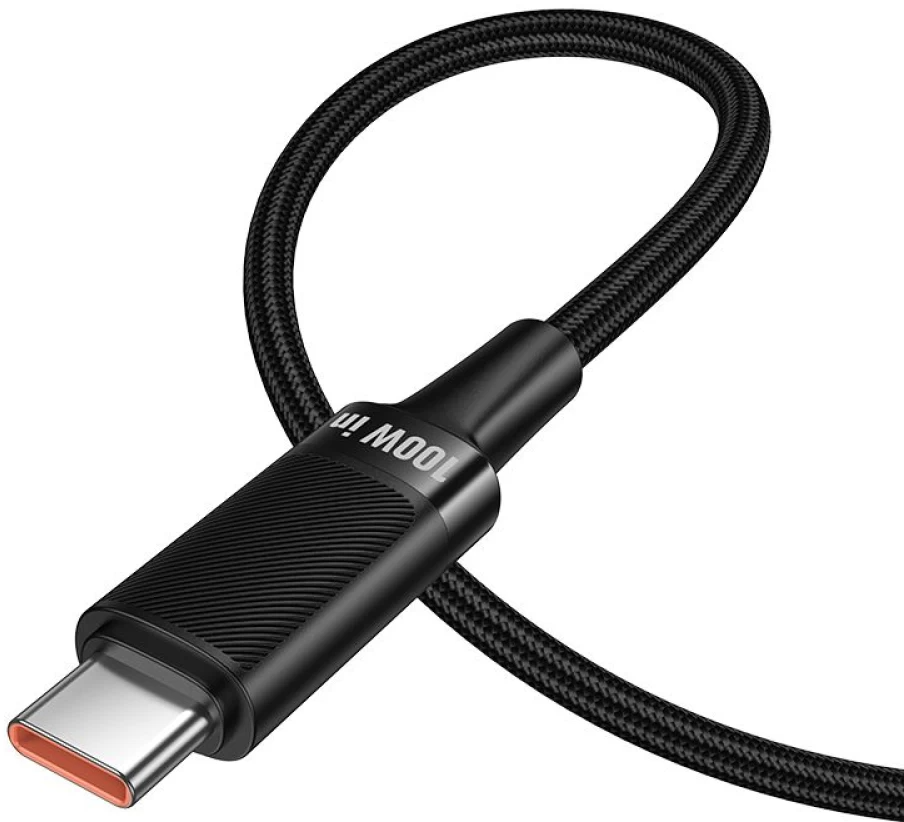 Adat- és töltőkábel USB-C - USB-C HOCO U153 Extreme, 100W, 1,2m, Fekete