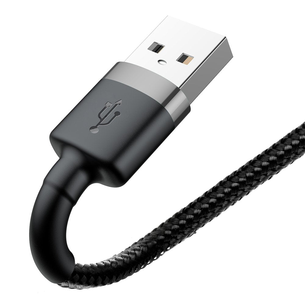 USB-A - Lightning Baseus Cafule adat- és töltőkábel, 18W, 3m, szürke CALKLF-RG1