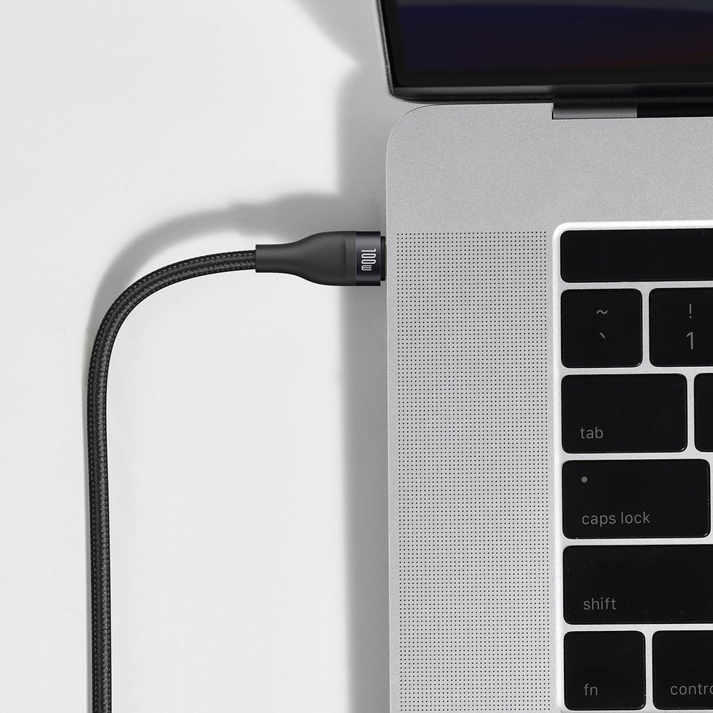 USB-C - Lightning / USB-C Baseus Flash Series 2in1 adat- és töltőkábel, 100W, 1.2m, Fekete CA1T2-F01