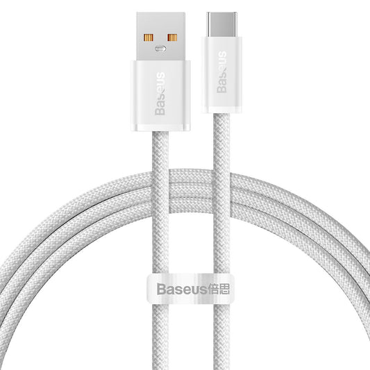 USB-A - USB-C adat- és töltőkábel Baseus Dynamic Series, 100W, 1m, Fehér CALD000602
