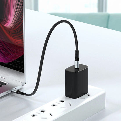 USB-C - USB-C Dudao L10C adat- és töltőkábel, 100W, 0.23m, Fekete