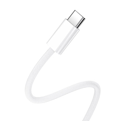 USB-C - USB-C adat- és töltőkábel BWOO BO-X284, 60W, 1m, Fehér