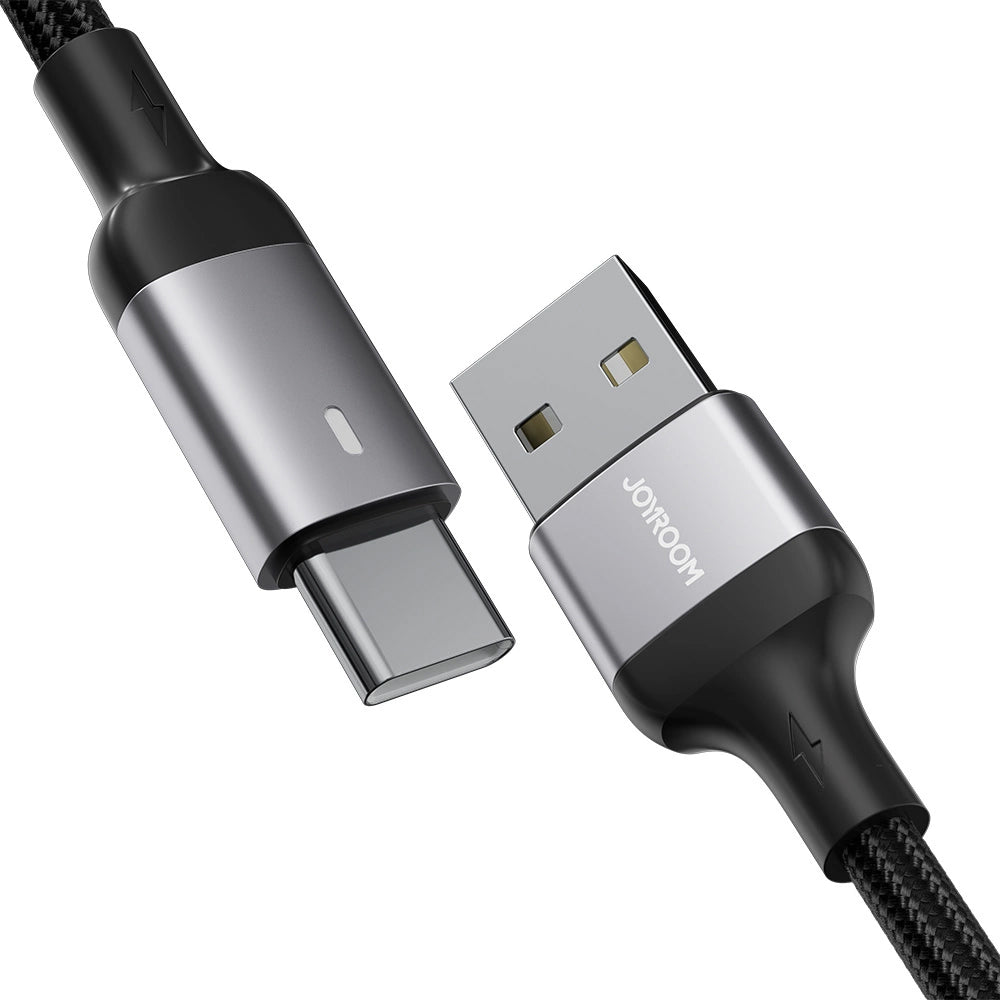 USB-A - USB-C Joyroom A10 adat- és töltőkábel, 18W, 1.2m, Fekete