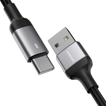 USB-A - USB-C Joyroom A10 adat- és töltőkábel, 18W, 1.2m, Fekete