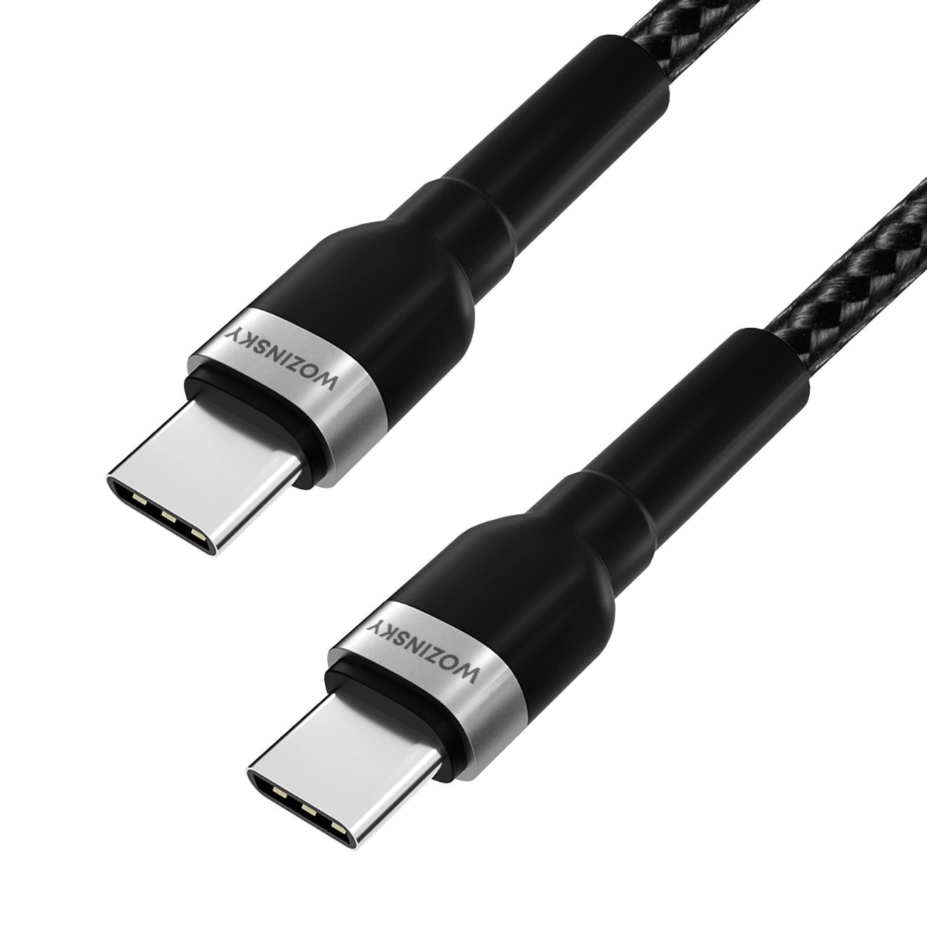 USB-C - USB-C WZK WNBCC2 adat- és töltőkábel, 65W, 2m, Fekete