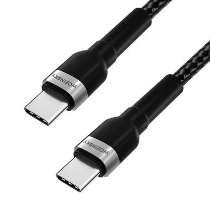 USB-C - USB-C WZK WNBCC2 adat- és töltőkábel, 65W, 2m, Fekete