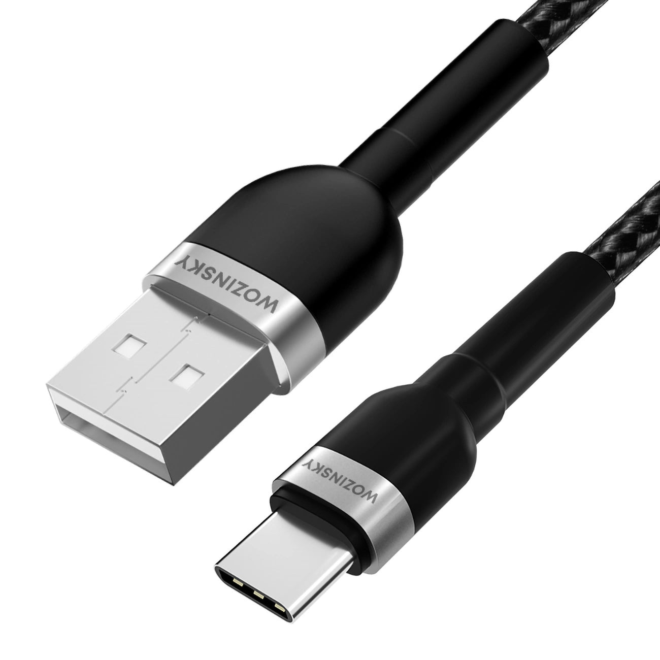 USB-A - USB-C WZK WNBAC1 adat- és töltőkábel, 20W, 1m, Fekete