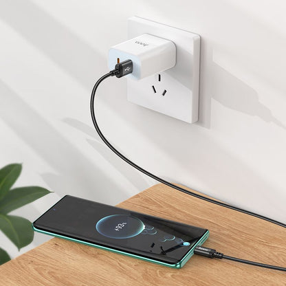 USB-A - USB-C HOCO X89 adat- és töltőkábel, 18W, 1m, Fekete