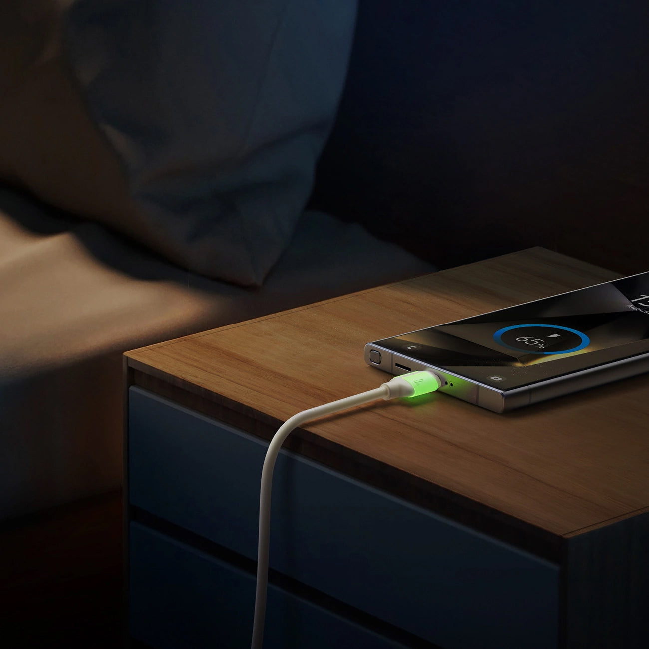 USB-A - USB-C Joyroom S-A53 adat- és töltőkábel, 18W, 1.2m, Bézs