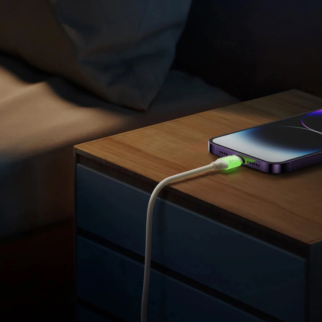 USB-C - Lightning Joyroom S-A53 adat- és töltőkábel, 30W, 1,2m, Bézs