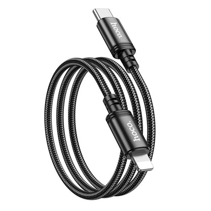 USB-C - Lightning HOCO X89 adat- és töltőkábel, 20W, 1m, Fekete