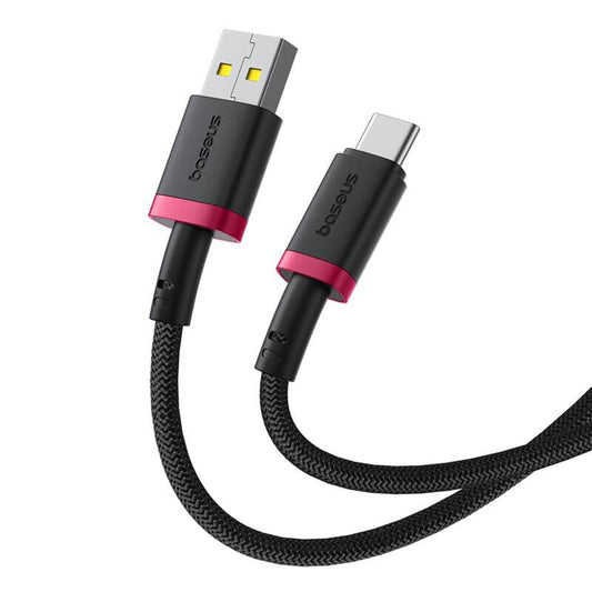 USB-A - USB-C Baseus Dura Series adat- és töltőkábel, 60W, 1m, Piros P10377802U01-01