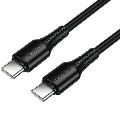 USB-C - USB-C HOCO X120 adat- és töltőkábel, 60W, 1m, Fekete