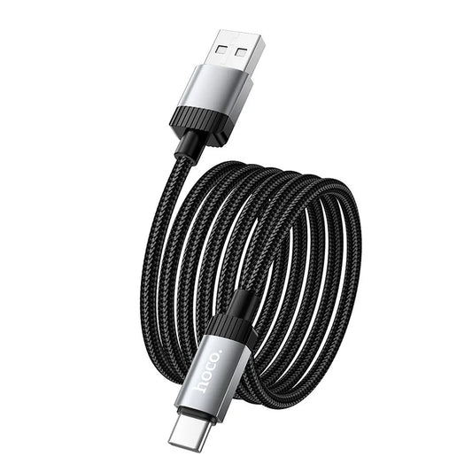 USB-A - USB-C HOCO X117 adat- és töltőkábel, 60W, 1m, Fekete