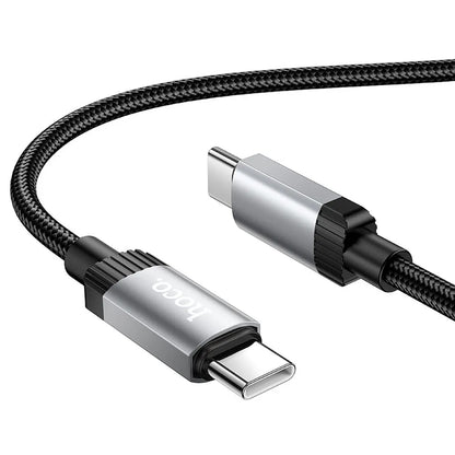 USB-C - USB-C HOCO X117 adat- és töltőkábel, 60W, 1m, Fekete