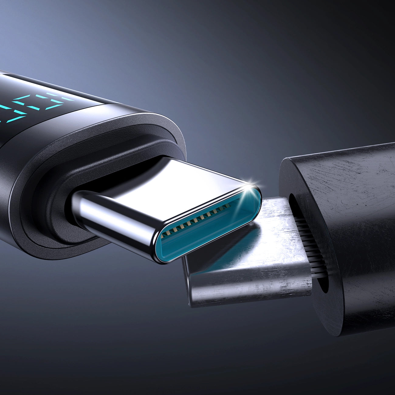 USB-C - USB-C adat- és töltőkábel Joyroom S-A16 Pro Prism Display, 100W, 1.2m, Fekete