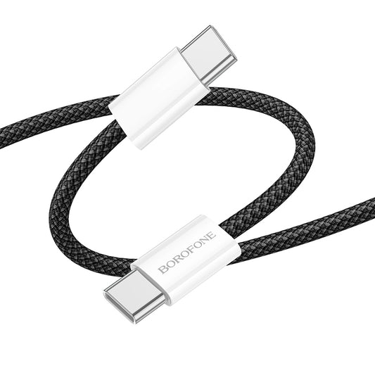USB-C - USB-C Borofone BX103 Original adat- és töltőkábel, 60W, 1m, Fekete