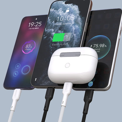 USB-C - USB-C Dudao L9C adat- és töltőkábel, 65W, 1m, Fehér