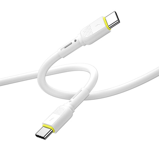 USB-C - USB-C WiWu Wi-C034 adat- és töltőkábel, 60W, 1.2m, Fehér