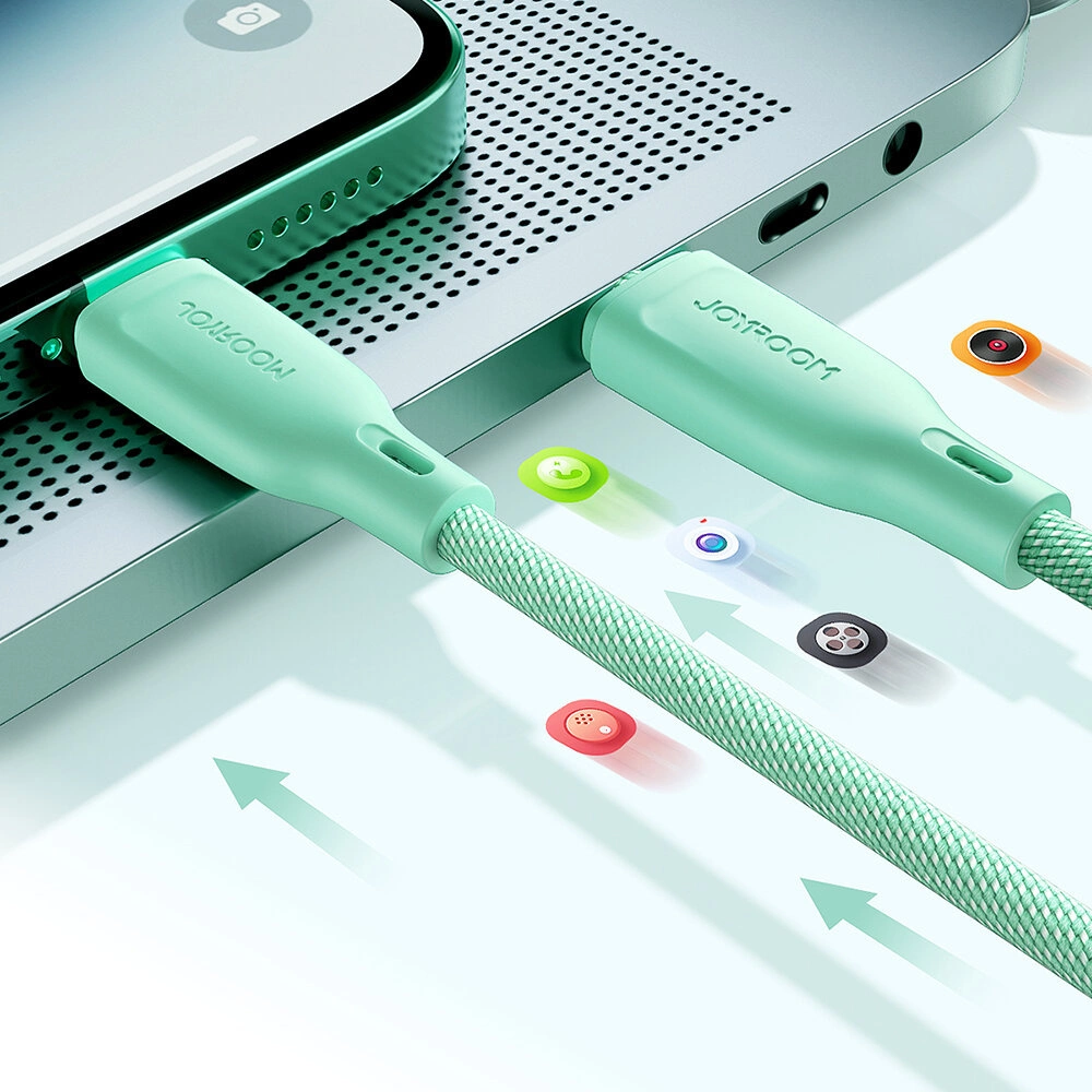 USB-C - USB-C adat- és töltőkábel Joyroom S-A34, 60W, 1m, Rózsaszín