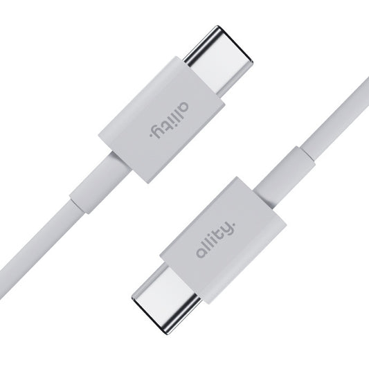 USB-C - USB-C adat- és töltőkábel Allity. AUC-03, 100W, 1m, Fehér