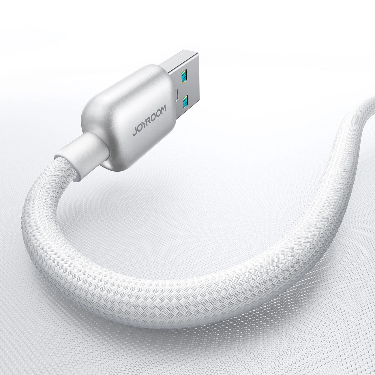 USB-A - USB-C adat- és töltőkábel Joyroom S-A55 StarFlight Display, 66W, 1.2m, Fehér
