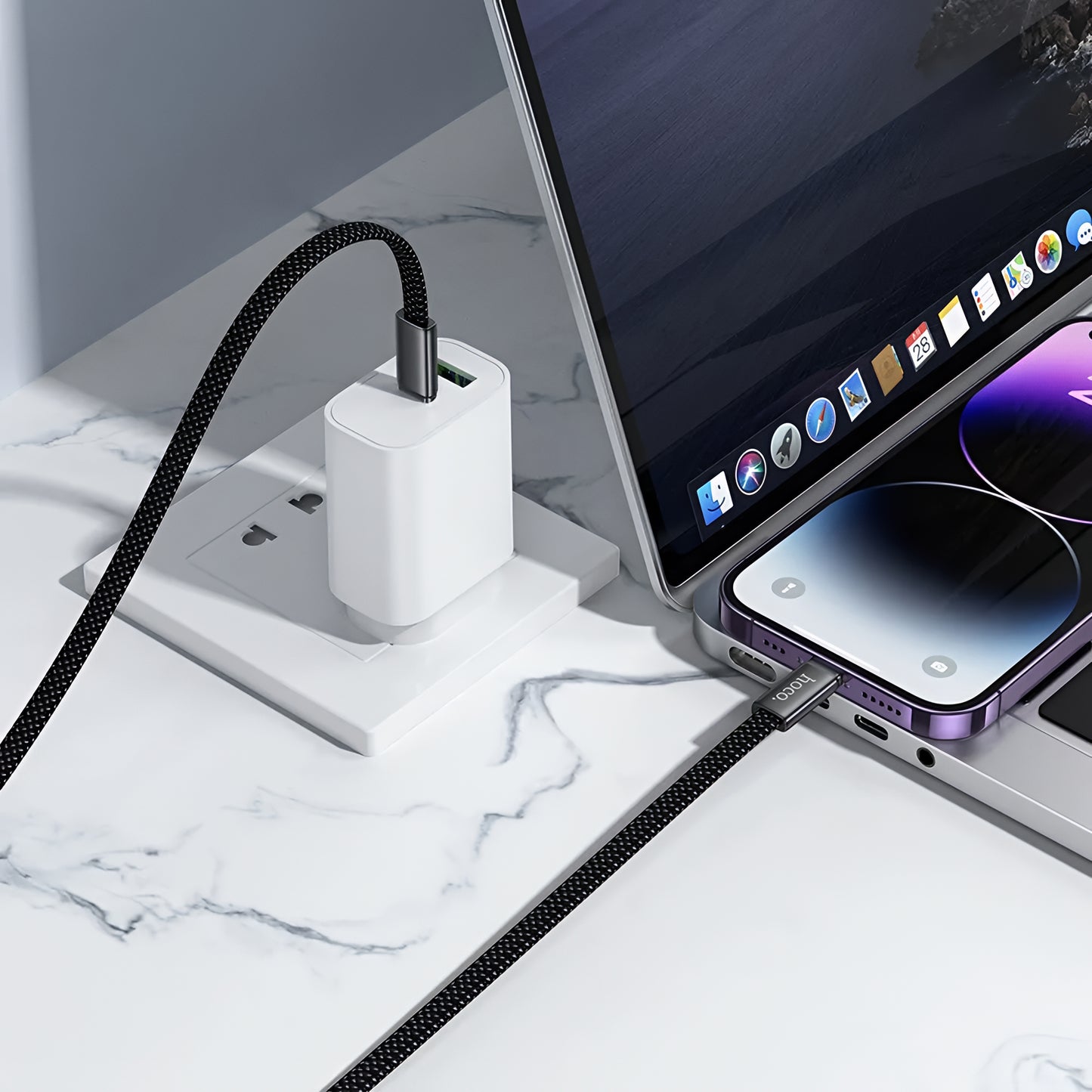 USB-C to Lightning Data and Charging Cable HOCO X125, 30W, 1m, Black