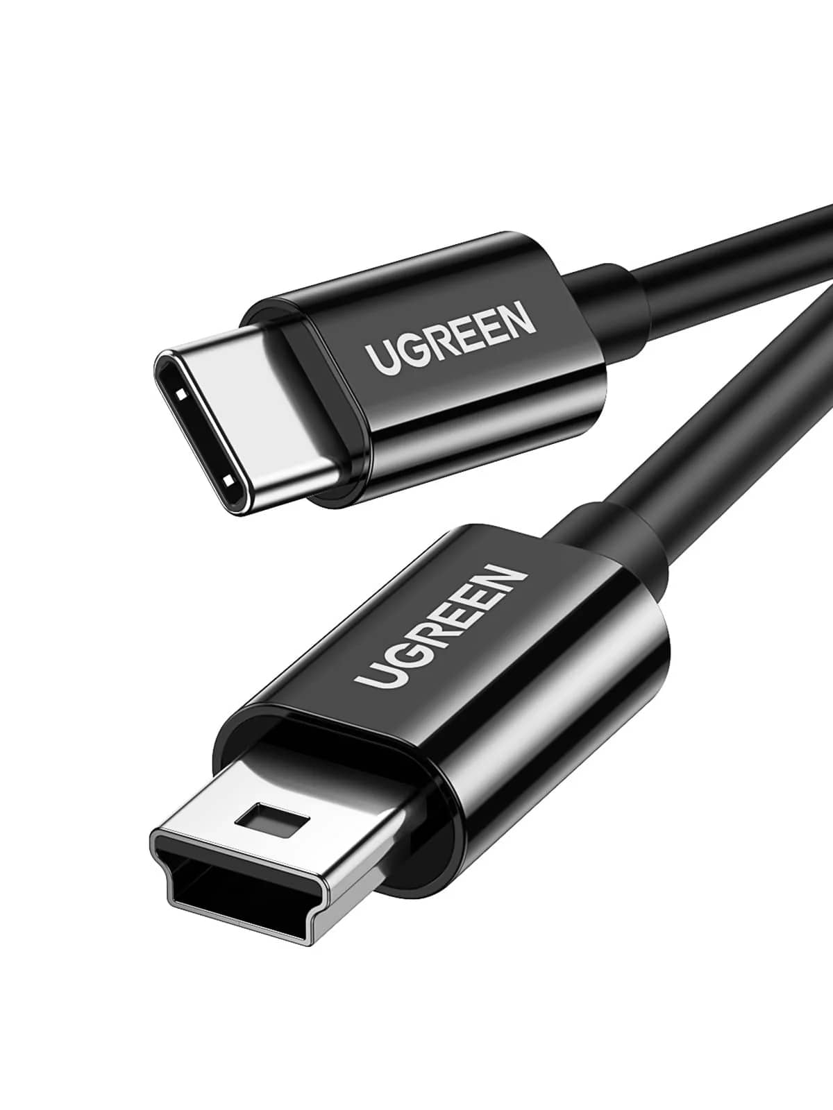 USB-C - miniUSB UGREEN US242 adat- és töltőkábel, 18W, 1m, Fekete