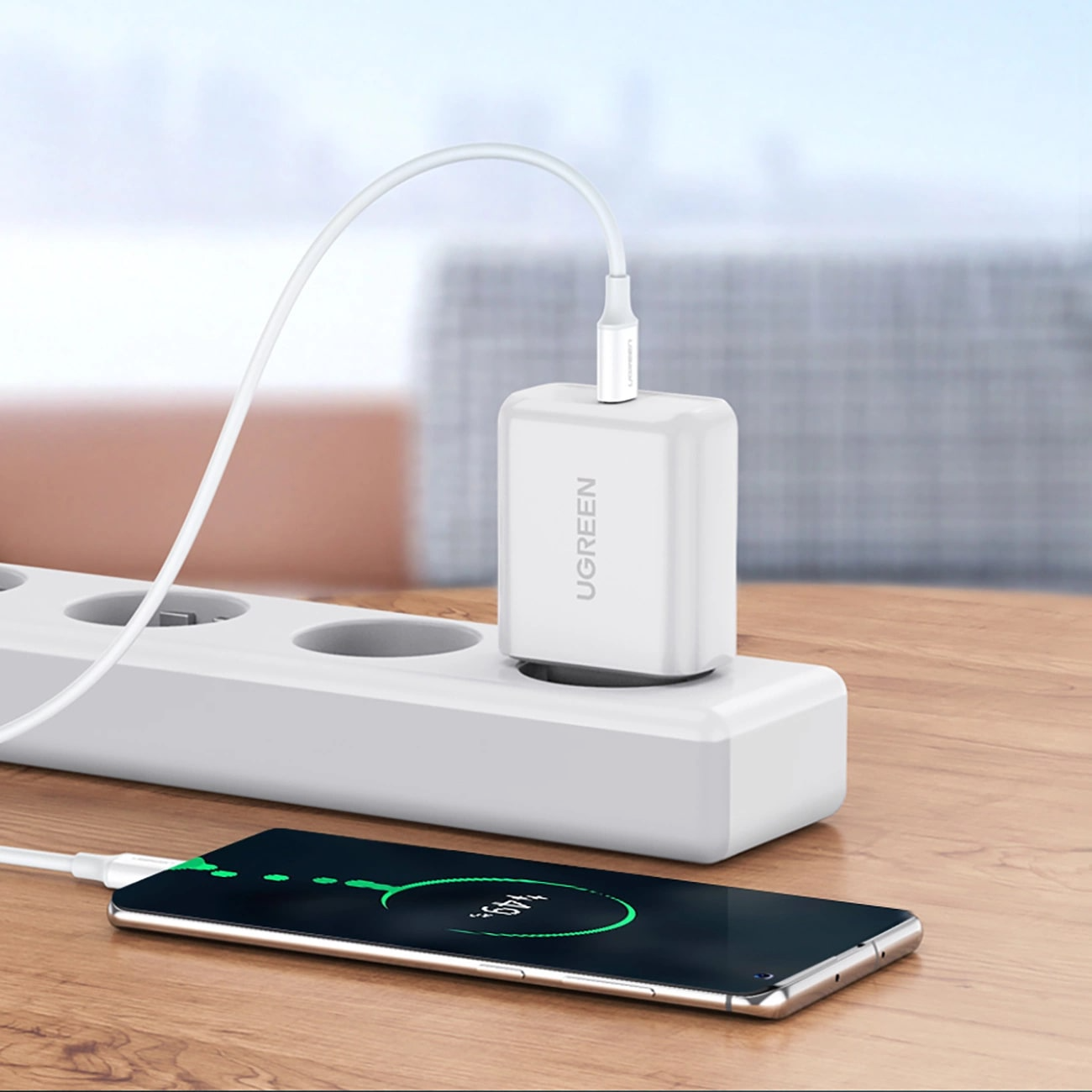 USB-C - USB-C adat- és töltőkábel UGREEN US264, 60W, 0,5m, Fehér