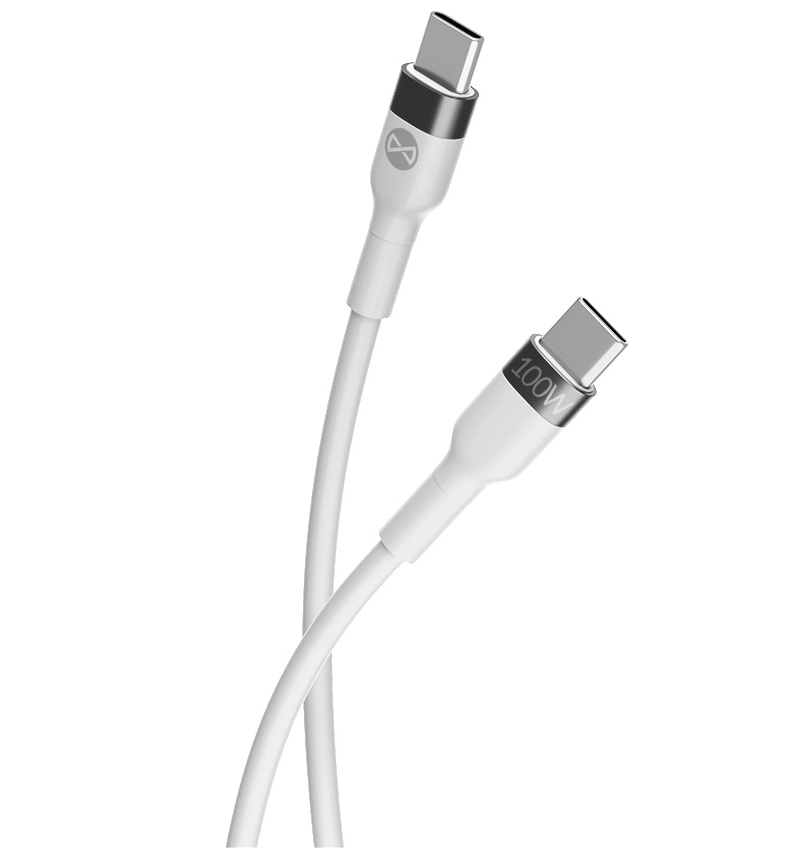 USB-C - USB-C Forever Flexible adat- és töltőkábel, 100W, 2m, Fehér
