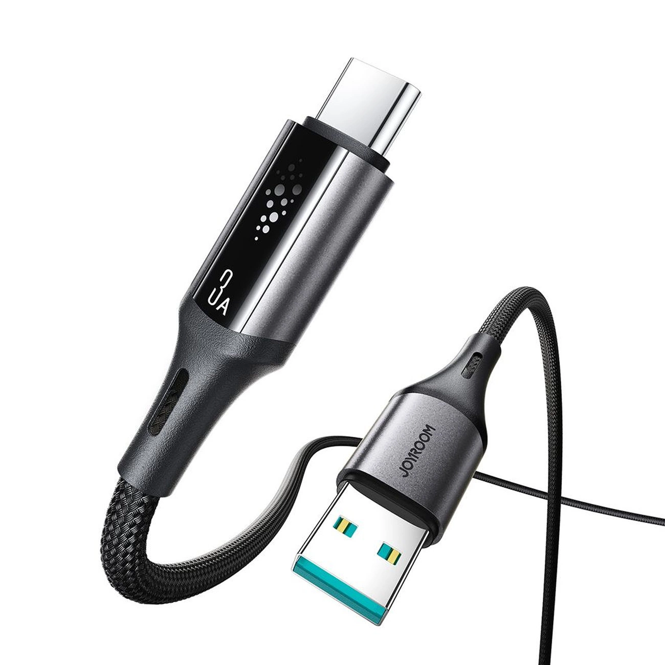 USB-A - USB-C adat- és töltőkábel Joyroom S-A60 StarTalk, 18W, 1.2m, Fekete