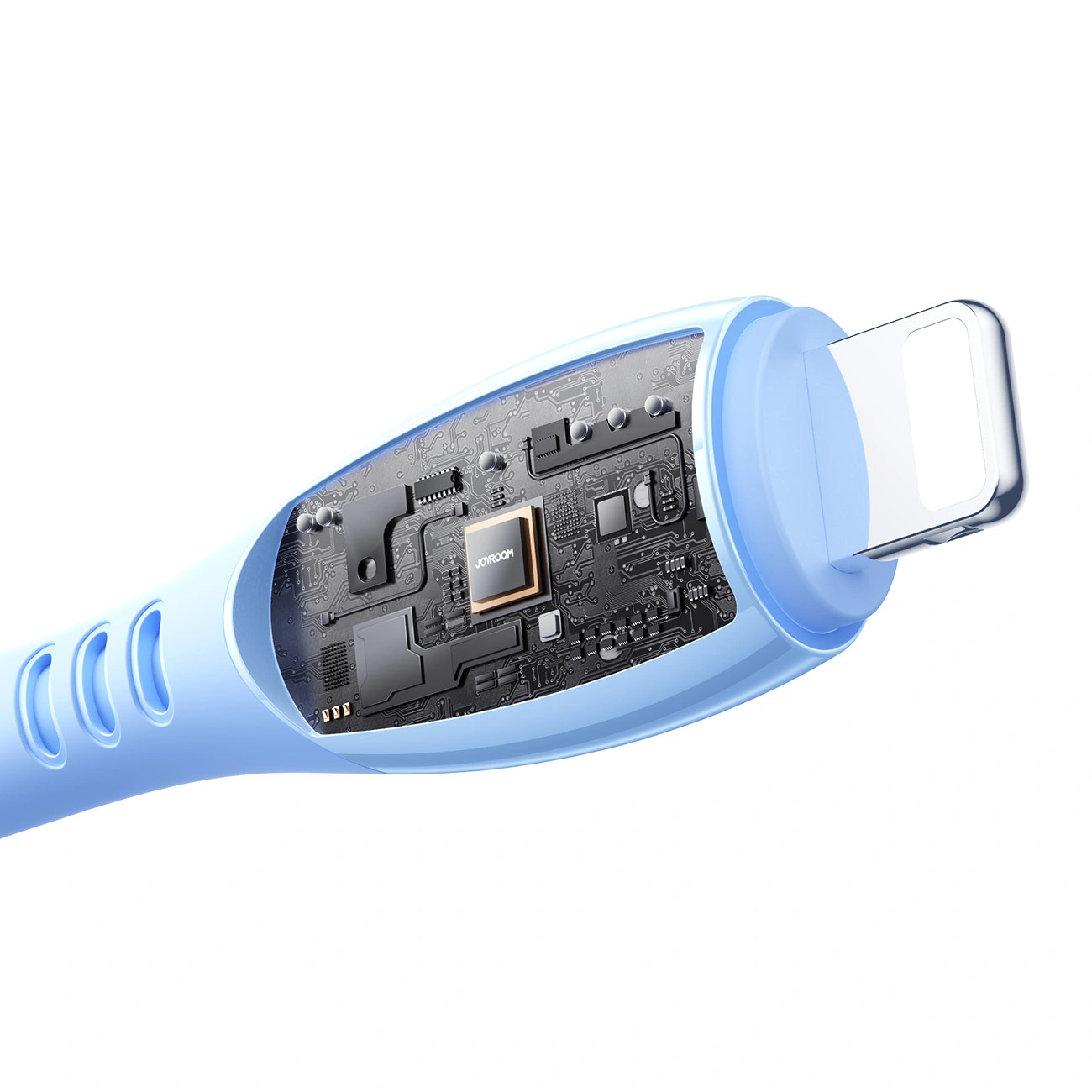 USB-C - Lightning Joyroom S-A59 Vibrant adat- és töltőkábel, 30W, 1.2m, Kék
