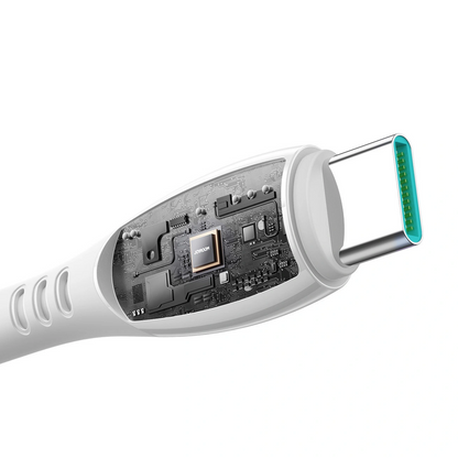 USB-C - USB-C adat- és töltőkábel Joyroom S-A59 Vibrant, 60W, 1.2m, Fehér