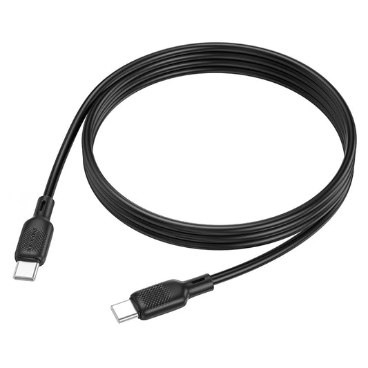 USB-C adat- és töltőkábel - USB-C Borofone BX113 Lenny, 60W, 1m, Fekete
