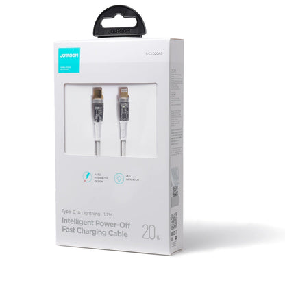 USB-C - Lightning adat- és töltőkábel Joyroom S-CL020A3, 20W, 1,2m, fehér