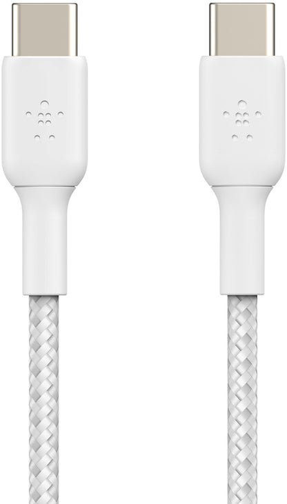 USB-C adat- és töltőkábel - USB-C Belkin BoostCharge Pro, 60W, 2m, Fehér CAB004bt2MWH