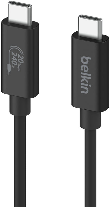USB-C adat- és töltőkábel - USB-C Belkin Connect, 240W, 2m, fekete INZ004bt2MBK