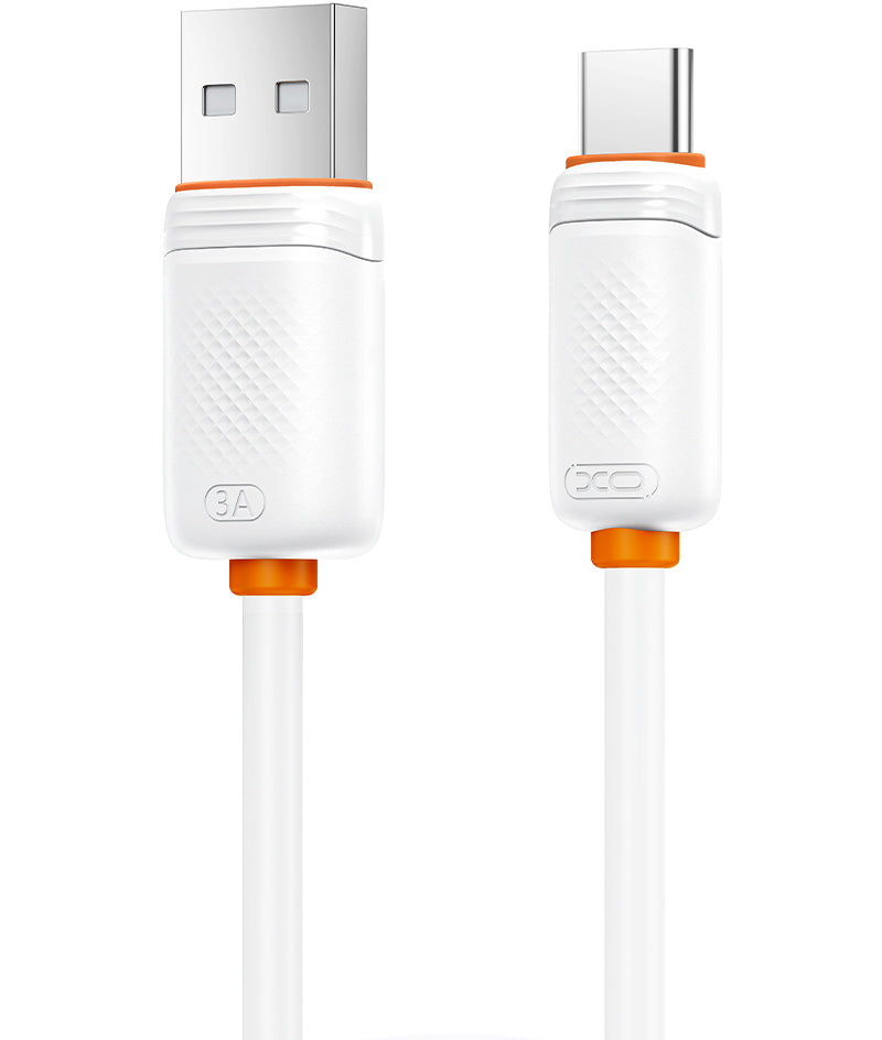 USB-A - USB-C adat- és töltőkábel XO Design NB302, 18W, 1m, fehér