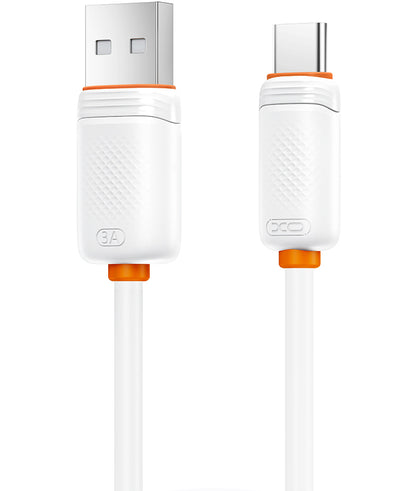 USB-A - USB-C adat- és töltőkábel XO Design NB302, 18W, 1m, fehér