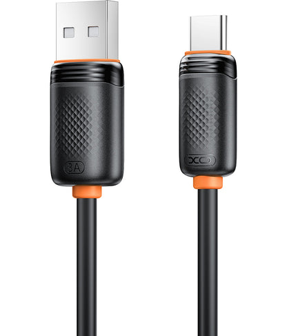 USB-A - USB-C adat- és töltőkábel XO Design NB302, 18W, 1m, fekete