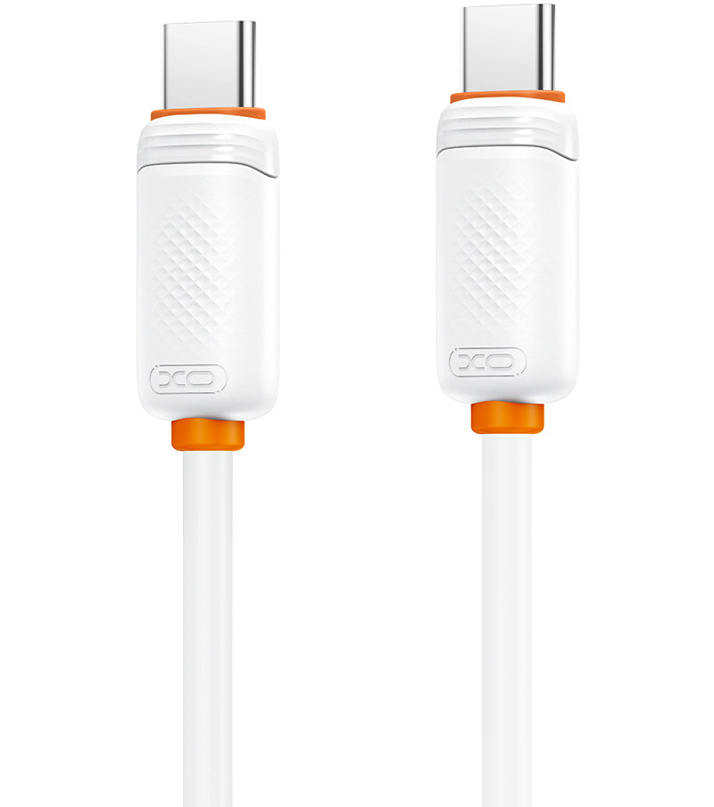 USB-C - USB-C XO Design NB-Q302B adat- és töltőkábel, 60W, 1m, fehér