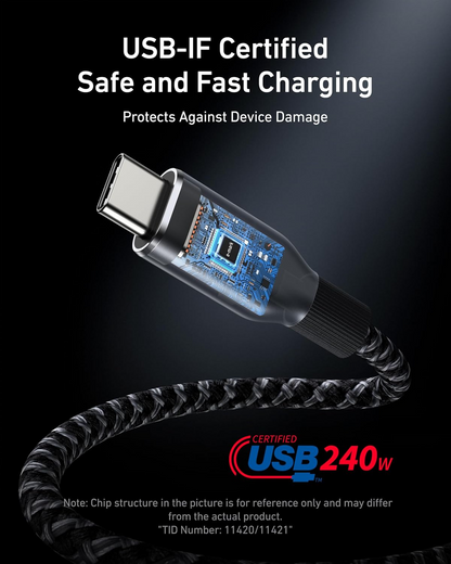 Anker Prime USB-C to USB-C Data and Charging Cable, 240W, 0.9m, Black A88E2011