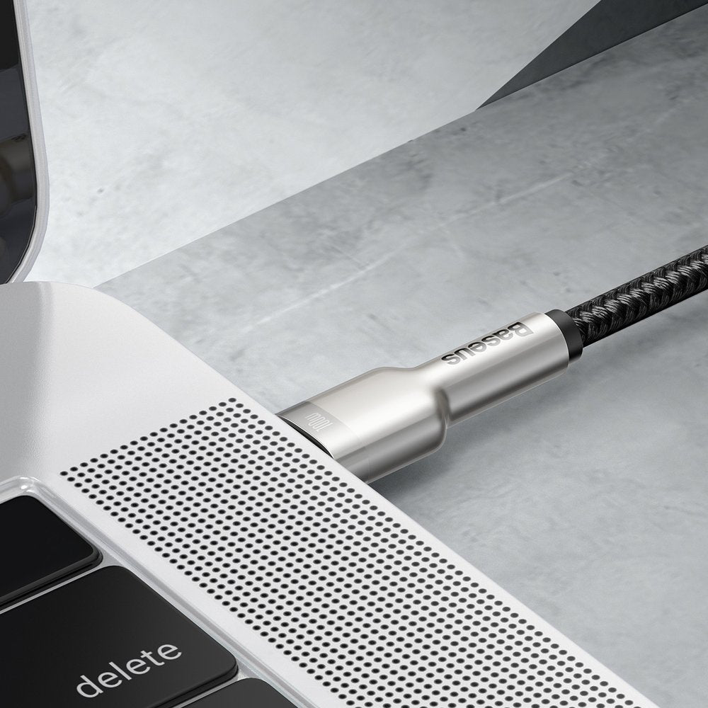 USB-C - USB-C Baseus Cafule adat- és töltőkábel, 100W, 2m, Fekete CATJK-D01