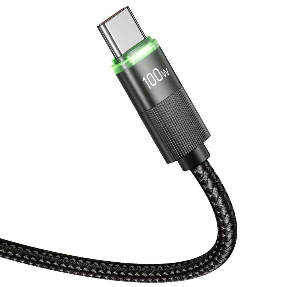 USB-C - USB-C adat- és töltőkábel Tech-Protect UB20T Ultraboost, 100W, 1.8m, Fekete